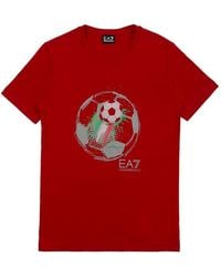 EA7 - Logo T-Shirt With Round Neck - Lyst