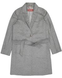 Max Mara - Lapel Long-Sleeved Coat - Lyst