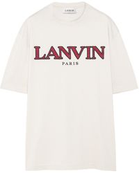 Lanvin - T-Shirt With Round Neck And Short Sleeves - Lyst