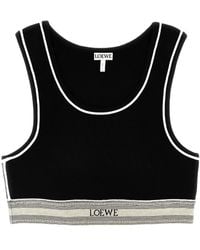 Loewe - Logo Band Cropped Tank Top - Lyst