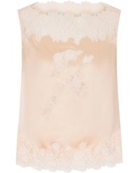 Doen - Trimmed Silk-Satin Top - Lyst