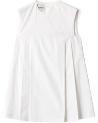 Miu Miu - Poplin Mini Dress - Lyst