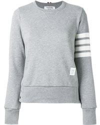 Thom Browne - 4-Bar Crewneck Sweatshirt - Lyst