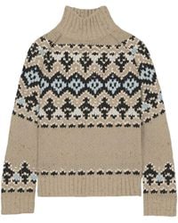 MC2 Saint Barth - High-Neck Fair Isle Jumper - Lyst