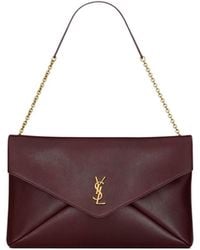 Saint Laurent - Cassandre Xxl Foldover Top Pouch - Lyst