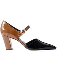 Aeyde - Two Tone Patent-Leather Mary Jane Pumps - Lyst