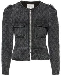 Isabel Marant - Quilted Denim Jacket - Lyst