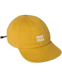 Miu Miu - Logo Embroidered Baseball Cap - Lyst