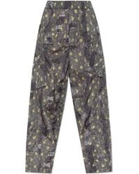 Ganni - Floral-Print Cargo Trousers - Lyst