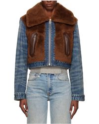 R13 - Denim Fur Jacket - Lyst
