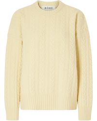 Rohe - Cable-Knit Crewneck Jumper - Lyst