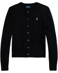 Polo Ralph Lauren - Logo Embroidered Crewneck Cardigan - Lyst