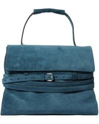 Moschino - Buckle-Detail Suede Tote Bag - Lyst