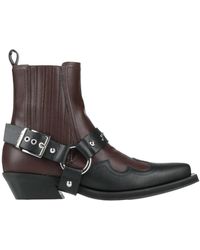 Ganni - Two-Color Denim Ankle Boots - Lyst