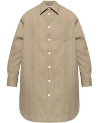 Ami Paris - Ami Pinstripe Shirt Dress - Lyst