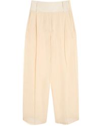 Sportmax - Pleated High-Waisted Trousers - Lyst