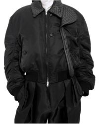 Bottega Veneta - Intrecciato Collar Bomber Jacket - Lyst
