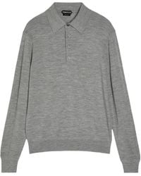Tom Ford - Long-Sleeved Polo Collar Sweater - Lyst