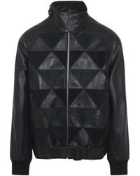 Lanvin - Intarsia Bomber Jacket - Lyst
