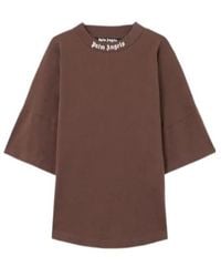 Palm Angels - Logo Printed Crewneck T-Shirt - Lyst