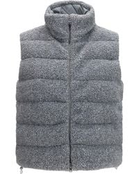 Herno - Quilted Teddy-Texture Gilet - Lyst