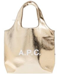 A.P.C. - Ninon Logo Printed Shopper Bag - Lyst