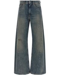 MM6 by Maison Margiela - Distressed Wide Leg Jeans - Lyst