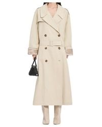MM6 by Maison Margiela - Cotton Twill Trench Coat - Lyst