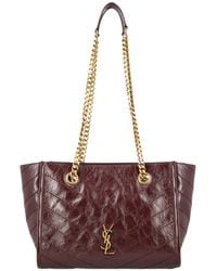 Saint Laurent - Niki Logo Plaque Shoulder Bag - Lyst
