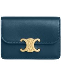 Celine - Card Holder With Flap Triomphe - Lyst