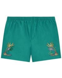 CASABLANCA - Casa Embroidery Swim Shorts - Lyst