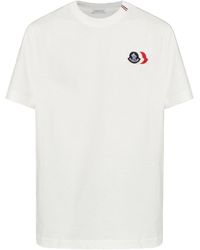 Moncler - Logo Patch Crewneck T-Shirt - Lyst