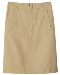 Burberry - Front Slit Midi Skirt - Lyst