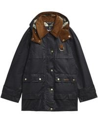 Barbour - Hooded Cord Collar Waxed Parka - Lyst