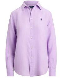 Polo Ralph Lauren - Long-Sleeved Curved Hem Shirt - Lyst