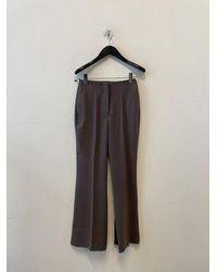 Nanushka - Cropped Kick Flare Trousers - Lyst