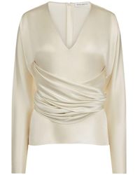 Nina Ricci - Draped V-Neck Top - Lyst