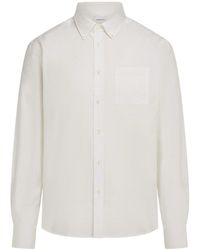 Ferragamo - Ferragamo Logo Jacquard Long-Sleeved Shirt - Lyst
