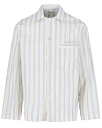 Tekla - Striped Long-Sleeved Shirt Pajamas - Lyst