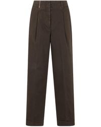 Peserico - High-Waisted Casual Pants - Lyst