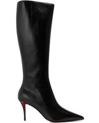 Christian Louboutin - Pointed-Toe Slim-Heel Knee-High Boots - Lyst