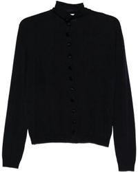 KHAITE - High-Neck Buttoned Cardigan - Lyst