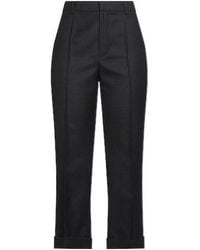 Saint Laurent - Solid Wool Straight-Leg Trousers - Lyst