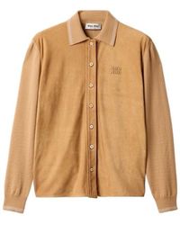Miu Miu - Long-Sleeved Button-Up Shirt - Lyst