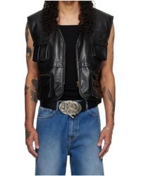 Lu'u Dan - V-Neck Faux Leather Work Vest - Lyst