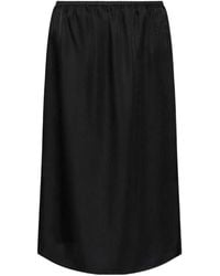 MM6 by Maison Margiela - Satin Midi Skirt - Lyst