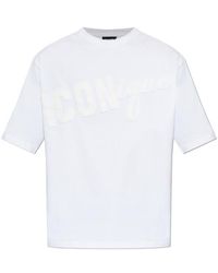 DSquared² - Logo Patch Crewneck T-Shirt - Lyst