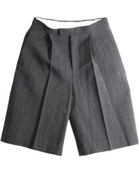 MM6 by Maison Margiela - Striped Wool-Blend Tailored Shorts - Lyst