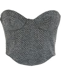 Ermanno Scervino - Rhinestone Bustier Top Tops - Lyst