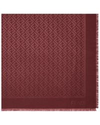 Fendi - Ff Jacquard Fringed Scarf - Lyst